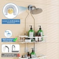 thumbnail image 3 of VANCORE Shower Caddy, Upgraded Extended Length Shower Caddy Over Showerhead No Blocking to Shower Head, Rustproof Shower Organizer with Hooks Shampoo Soap Holder, Bathroom Large Hanging Shower Caddy, 3 of 6