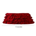 thumbnail image 4 of 4 Tier Ruffled Christmas Tree Skirt Layered Pleated Polyester Tree Base Cover Burgundy Green Xmas Tree Collar For Home Decor Red Festive Winter Event Cozy Warm Holiday Party Gift, 4 of 8