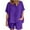 Purple, variant on Women Casual Summer Round Neck Short Sleeve Tops And Shorts Two Set Suit Sets of Tank Tops for Women