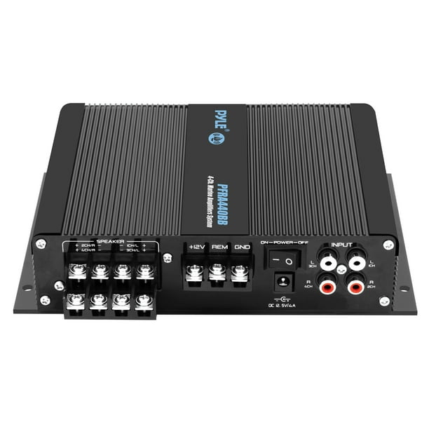 Pyle PFMRA440BB 400Watt 4Channel Marine Class D Amplifier with