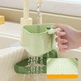 thumbnail image 6 of Suction Cup Triangular Sink Rack - Kitchen Press-Install Drain Basket, Space-Saving Organizer for Sink Area, Bottom Color Shipped Randomly, Practical Kitchen Storage Item, 5.91*4.13in, Green, 6 of 7