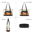 thumbnail image 6 of FORMRS Canvas Laptop Tote Bag for Women with 15.6" Computer Compartments Shoulder Handbag, Sleeping Black Cat, 6 of 7
