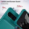 thumbnail image 2 of ELEHOLD for Google Pixel 8 Case,PU Leather Magnetic Button Closure Credit Card Holder Slots Stand Function Wallet Shock-Absorbent Shockproof Phone Case for Google Pixel 8,Green, 2 of 6
