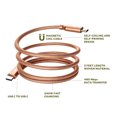 thumbnail image 3 of Swiss Tech Kabel M240 3 ft 240W Magnetic Self-Coiling USB-C Charging Cable 2 Pack, Terra Orange, 3 of 6