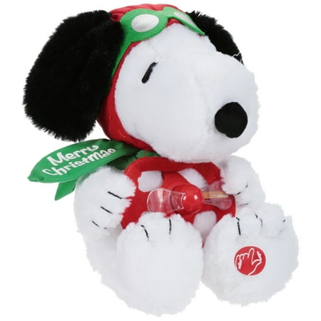 Holiday Time Singing Animated Flying Ace Snoopy Plush