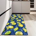 thumbnail image 4 of Yellow Lemon Fruit Slices Blue Pattern Kitchen Rug Mat,Kitchen Runner Rugs Non Skid Washable,Decorative Kitchen Floor Mats for Kitchen,Sink,Laundry,17"X47", 4 of 5