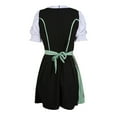 thumbnail image 3 of ZHOUCHANKIDS Womens Oktoberfest Costume Dirndl Dresses Set Oktoberfest Dress Up Outfits Bavarian Costume for Halloween Green XXL, 3 of 8