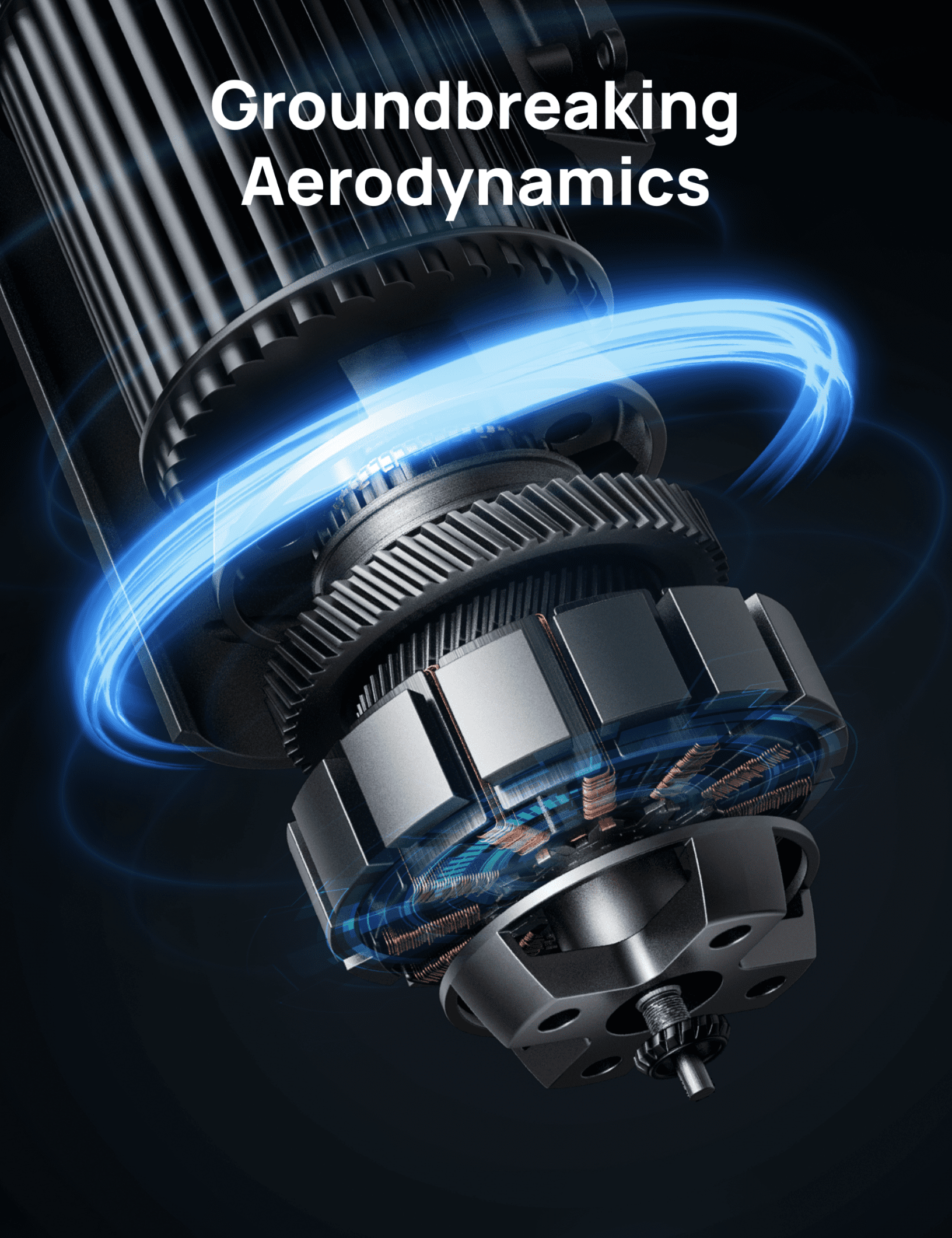 DREO Nomad DC Tower Fan, 27ft/s Velocity, Ultra Quiet Bladeless Floor Fan with 10 Speeds and 4 Modes, 90° Oscillating, Remote Control