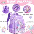 thumbnail image 3 of Mochila Jumpopack Unicorn para niñas en edad escolar con lonchera 3+Y, 3 of 6