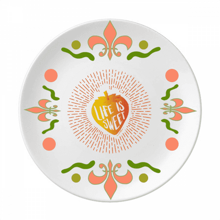 

Sweet Line Strawberry Life Flower Ceramics Plate Tableware Dinner Dish