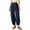 Navy, variant on Bloomae Womens Baggy Wide Leg Pants Loose Fit Casual Elastic Waisted Palazzo Harem Pants with Pockets Dark Blue XXL