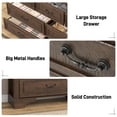 thumbnail image 4 of Blotout Farmhouse 7 Drawers Dresser for Bedroom, 59" Wide Wood Rustic Chest of Drawers with Big and Deep Drawers, Storage Dressers Organizer for Bedroom (Rustic Brown), 4 of 7