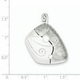 thumbnail image 2 of Sterling Silver CZ & Matte Curl Pendant QP2622, 2 of 2
