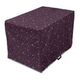 thumbnail image 1 of Universe Dog Crate Cover, Repeating Pattern of Constellations Starry Sky Mysterious Cosmos Stars, Easy to Use Pet Kennel Cover Small Dogs Puppies Kittens, 7 Sizes, Plum and Pastel Brown, by Ambesonne, 1 of 1