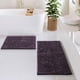thumbnail image 2 of Juego de alfombras de baño Hearth & Harbor Chenille, color morado, 2 piezas, 2 of 9