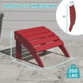 thumbnail image 6 of FODINGHILL Adirondack Outdoor Ottoman, HDPE Patio Foot Rest, All Weather Folding Foot Stool for Adirondack Chair, for Patio Backyard Pool Porch Lawn, Red, 6 of 7