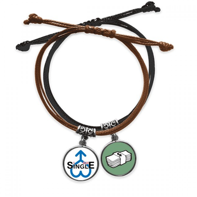 Condición de soltero Pulsera Cuerda Mano Cadena Cuero Dinero Pulsera Unbranded M