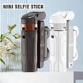 thumbnail image 4 of JC25 Foldable Mini Selfie Stick Tripod with Bluetooth Remote, 11-40cm Adjustable Height, 360° Rotation, ABS+Aluminum Alloy, 2 Cold Shoe Mounts for Fill Light/Microphone, Portable 11cm Folded Design,, 4 of 5