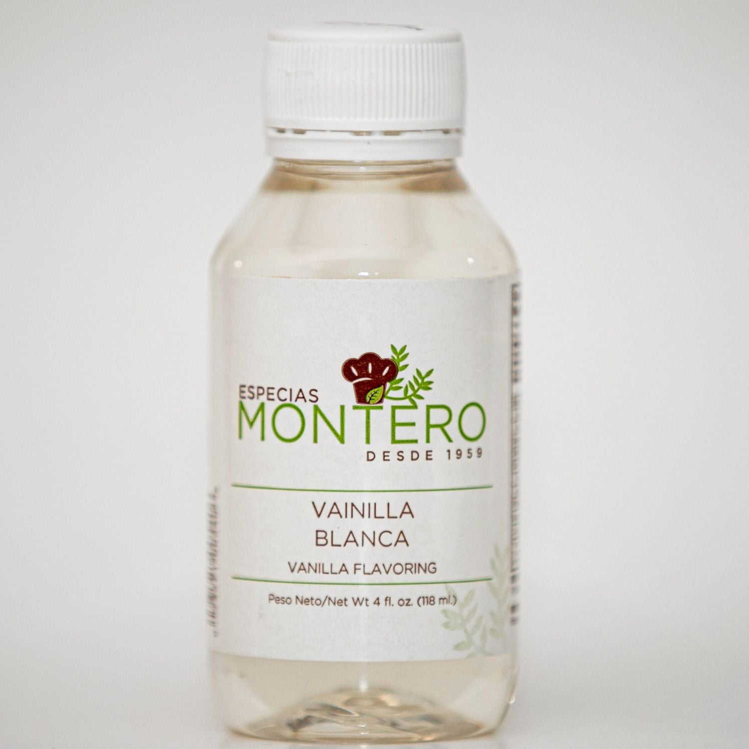 Vainilla Blanca, Especias Montero, Liquid Flavoring, 4 fl oz, Single Item