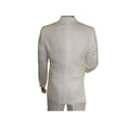 thumbnail image 5 of Adolfo Men's Linen Suit summer suit Breathable and comfortable C500 White, 5 of 11
