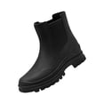 thumbnail image 2 of AUDeals Women Rain Boots, Waterproof Ankle Booties, Lightweight Comfortable Garden Work Shoes with Lug Sole (Black, 8.5), 2 of 6