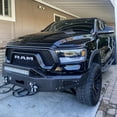 thumbnail image 2 of Vijay Compatible with 2019-2020-2021-2022-2023-2024 Dodge RAM 1500 Front and Rear Bumper Textured Black Steel with Lights and D-rings (NOT for Classic), 2 of 11
