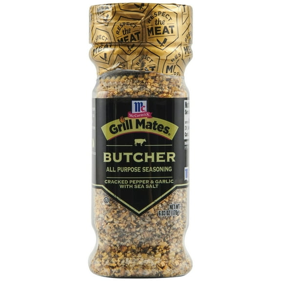 McCormick GRILL MATES Gluten Free Butcher All Purpose Seasoning, 6.03 oz Bottle