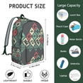 thumbnail image 5 of Vibrant Bohemian Print Backpack: Women's Boho Chic Rucksack with Front Zipper Pocket, Lightweight & Durable, Perfect Gift for School, College, Commuting, Work, Travel, Vacation & Youth Culture., 5 of 5