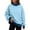 Light Blue#women's mock neck color block sweatshirts, variant on Moxiu Womens Oversized Sweatshirts Mock Neck Pullover Long Sleeve Solid/Color Block Slouchy Fleece Preppy Turtleneck Tops 2026 Wine,XXL