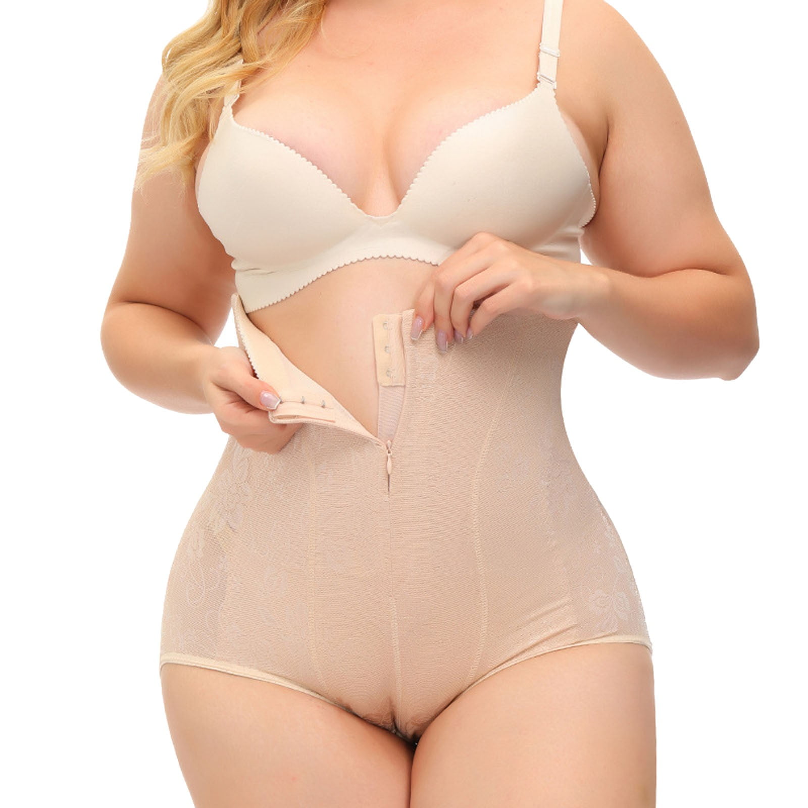 Front Buckle Shaping Shorts, Tummy Control Compression Open Crotch Shorts,  Women's Underwear & Shapewear