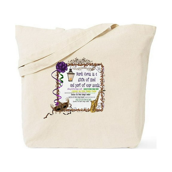 CafePress - Mardi Gras Tote Bag - Unisex Canvas Tote Bag, Beige, 1-Piece