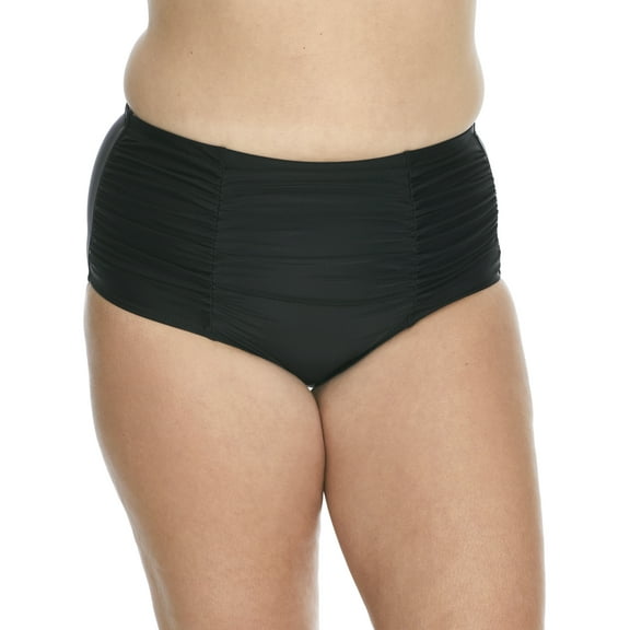 Raisins Curve Womens Plus Size Calina Solid Costa Bikini Bottom Style-G840061 Swimsuit