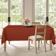 thumbnail image 2 of Sm:)e Stain and Wrinkle Resistant Fitable Hunter Rust Table Cloth Rectangle 60x104 Inch, Reusable and Washable Polyester Fabric Table Covers for Party, Wedding and Banquet Decoration 6ft Table, 2 of 8