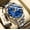 883 gold and blue steel belts, variant on New Men's Luxury Double Calendar Men's Watch