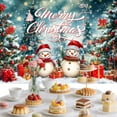 thumbnail image 3 of 7x5ft Winter Christmas Photoshoot Backdrop,Merry Christmas Snowman Backdrop for Red Party Green Xmas Tree Gift Santa Claus Merry Background for Family Holiday Party - Banner Photo Studio Props, 3 of 5