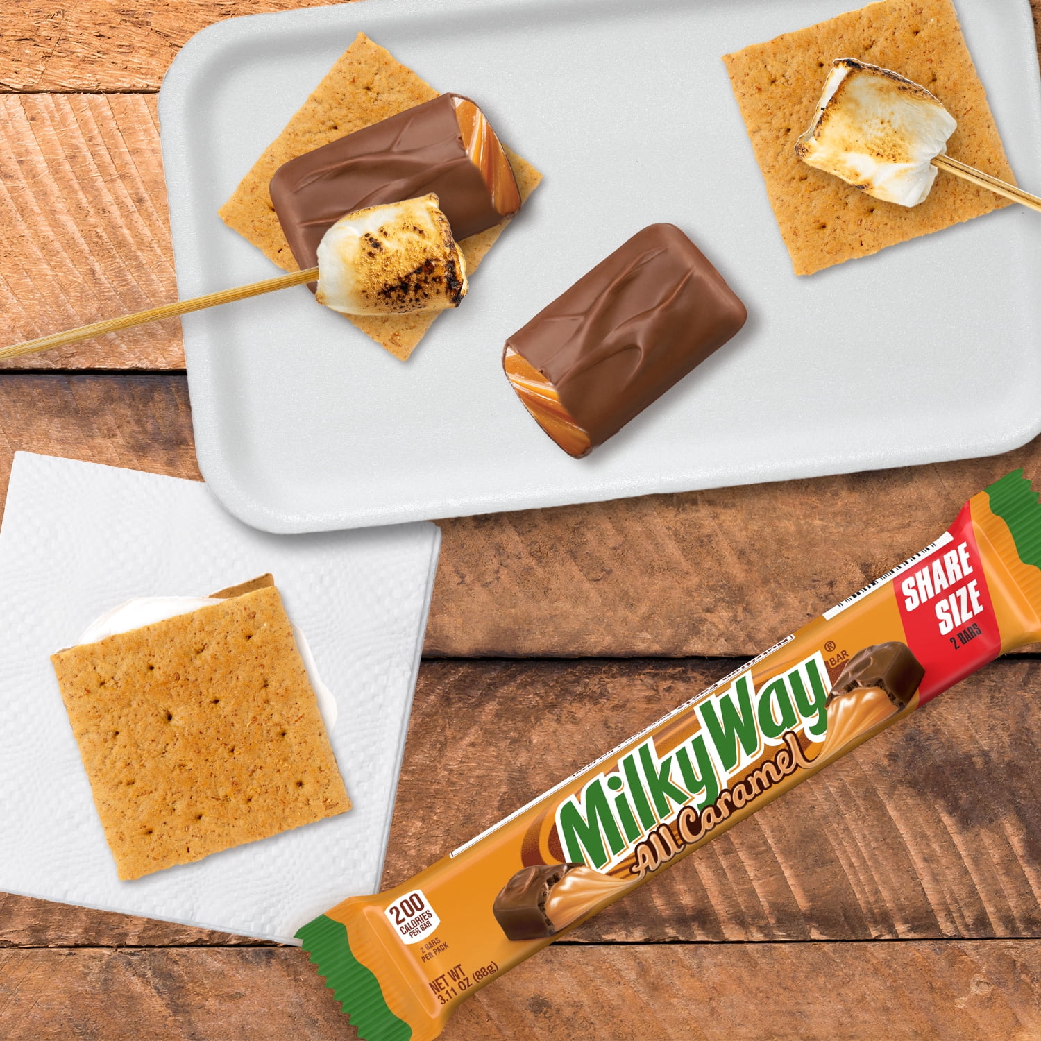 Milky Way All Caramel Milk Chocolate Bar, Share Size - 3.11 oz Pack