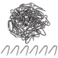 thumbnail image 1 of U-clavos 70 piezas U-clavos, grapas de red, clavos para cercas, cercas de alambre en forma de U, tachuelas resistentes, sujetadores de malla de cable, herramientas para mampostería de jardín y césped, 1 of 8