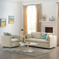 thumbnail image 2 of Armchair and Sofa Set, Fabric, Beige, Modern Contemporary Urban Design, Living Lounge Room Hotel Lobby Hospitality, 2 of 6