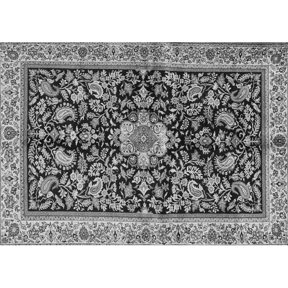 Ahgly Company Indoor Rectangle Animal Gray Traditional Area Rugs, 2' x 5'