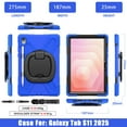 thumbnail image 7 of For Samsung Galaxy Tab S11 11 inch SM-X620/SM-X620 Case, 360 Rotatable Handle Stand, Shoulder Strap, Drop-Proof Design, Blue, 7 of 7