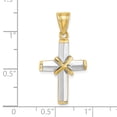 thumbnail image 3 of FB Jewels 14K Yellow Gold White Cross with Yellow X Center and Tips Pendant, 3 of 4