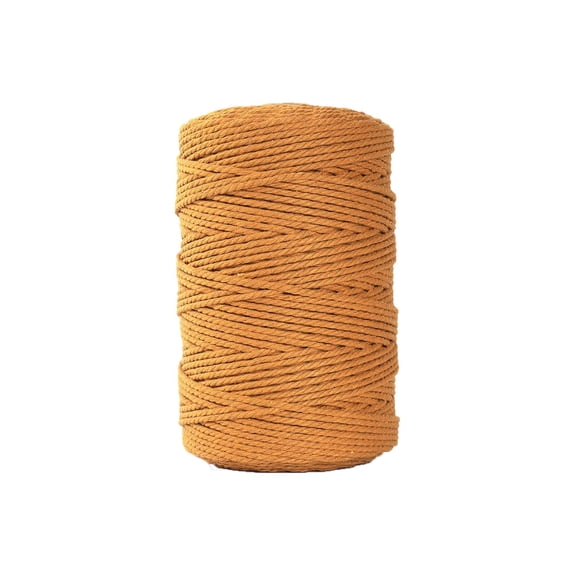 Zzbeans Macrame Cord, 3mm x 100m Yarn for DIY Crafts, Decorative Warp Rope for Knitting and Weaving, Macrame String for Wall Hangings, Dream Catchers, Jewelry Making and Home Decor, Yellow