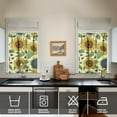 thumbnail image 4 of Countryside Floral Curtains 36 Inch - 3 Panel Rustic Farmhouse Set with Vintage Botanical Print, Boho Chic Rod Pocket Design for Kitchen Windows, 4 of 6