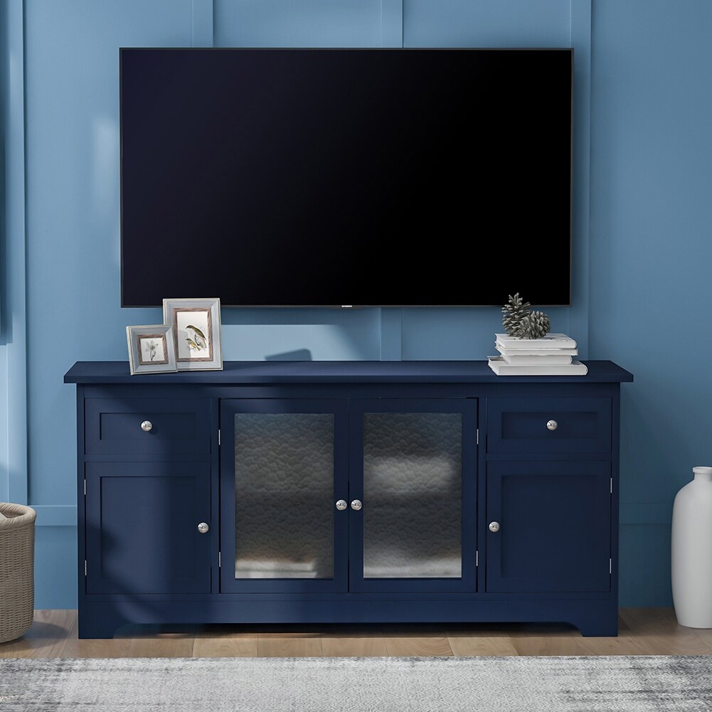 TV Stand with 4 Doors 2 Drawers and Adjustable Panels for TV up to 65