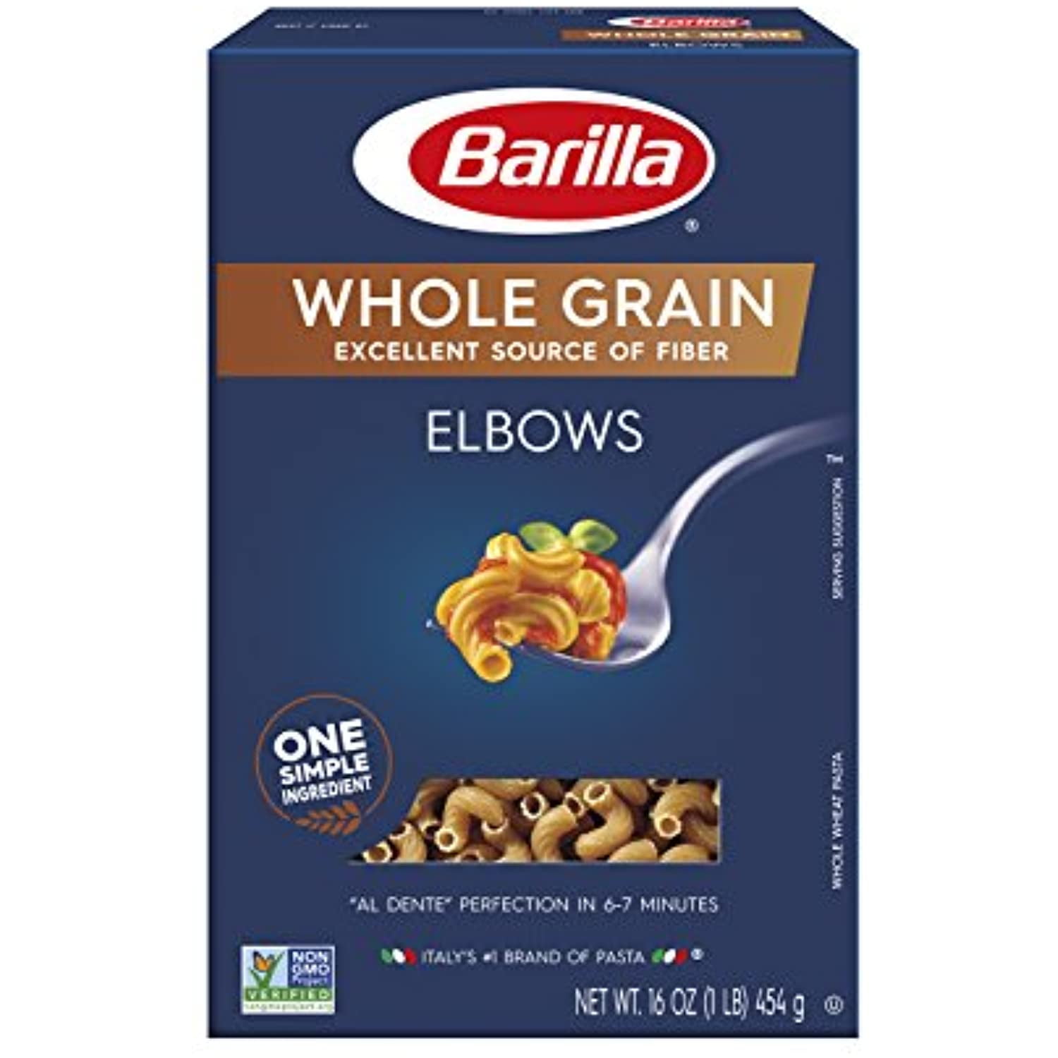 Barilla Whole Grain Pasta, Elbows, 16 Ounce (Pack Of 8)