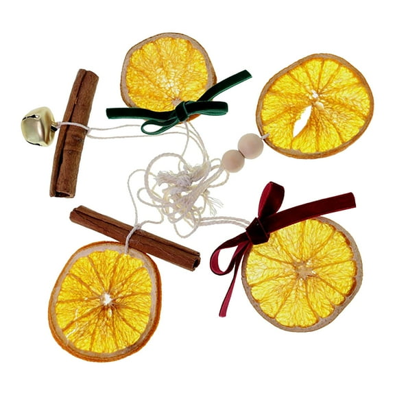 SUSHANG Christmas Decorations Set of 5 Natural Dried Orange Slices with Jute Hanger Unique Craft Ornaments Perfect for Holiday Farmhouse Interior Country Decor Ideal for Christmas Tree Decorations