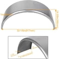 thumbnail image 2 of HECASA Steel Round Single Axle Trailer Fenders and Fender Backs Fits 14” to 16” Wheels - 32” x 9” x 15” (2Pcs), 2 of 9