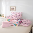 thumbnail image 5 of Erosebridal Cute Unicorn Bedding Twin Size,Vintage Pixel Style Comforter Sets with Sheets,Rainbow Heart Clouds Bedding Sets Twin Size For Girls,Ultra Soft Bedroom Decorative Reversible,7pcs, 5 of 7