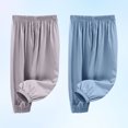 thumbnail image 2 of Lenpel Children's Summer Pants 2 Pc Toddler Girls Boys Elastic Waist Pull on Cinch Bottom Trousers Baggy Casual Joggers, 2 of 7