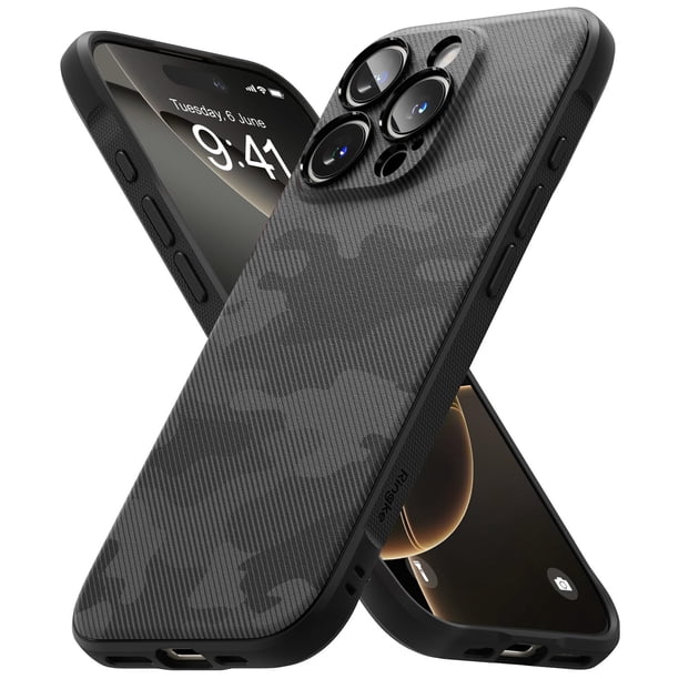 Funda de teléfono Ringke Onyx Camo Black para iPhone 16 Pro